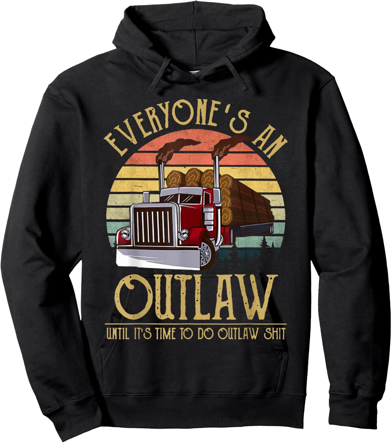 Everyone's An Outlaw Until It's Time To Do Outlaw Shit Hoodie - Hoodie | Black