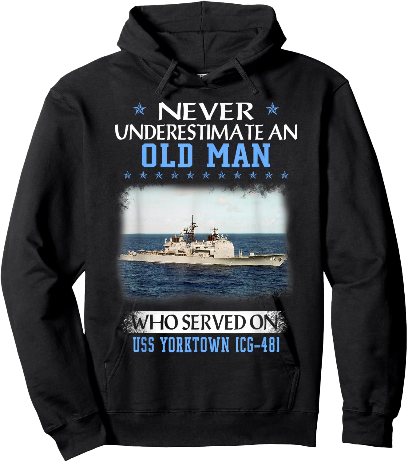 USS Yorktown CG-48 Ticonderoga Class Cruiser Father Day Hoodie - Hoodie | Black