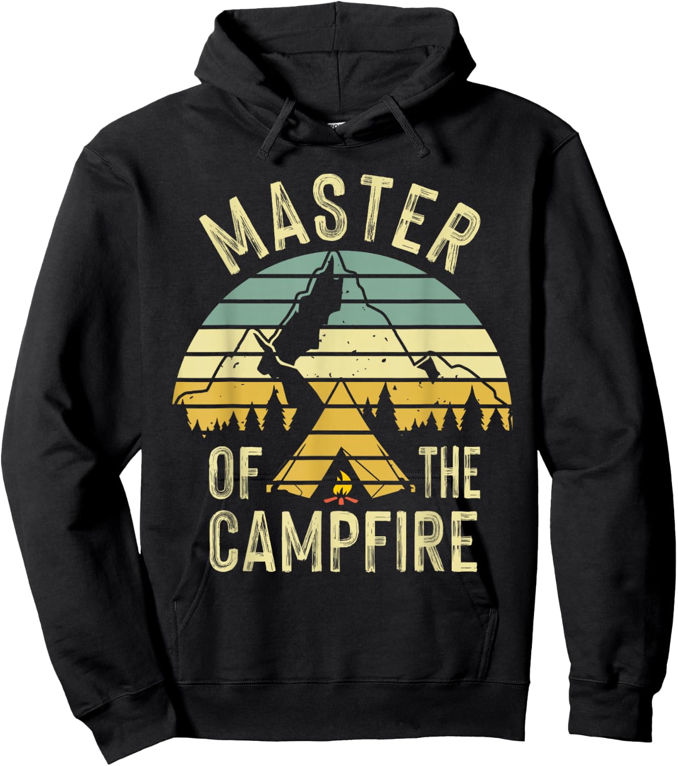 Cool Master Campfire Funny Camping Gift Kids Men Women Hoodie - Hoodie | Black