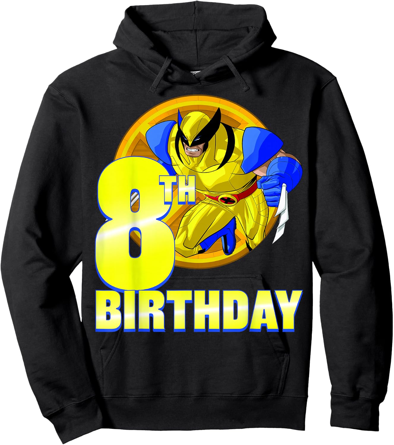 Marvel X-Men Wolverine 8th Birthday Badge Hoodie - Hoodie | Black