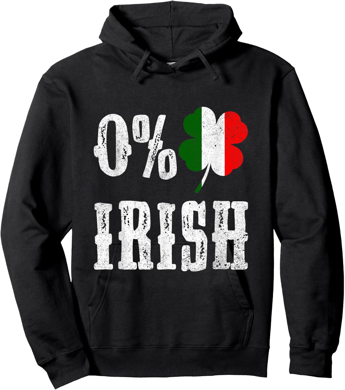 0% Irish Italian St Patrick's Day Hoodie - Hoodie | Black