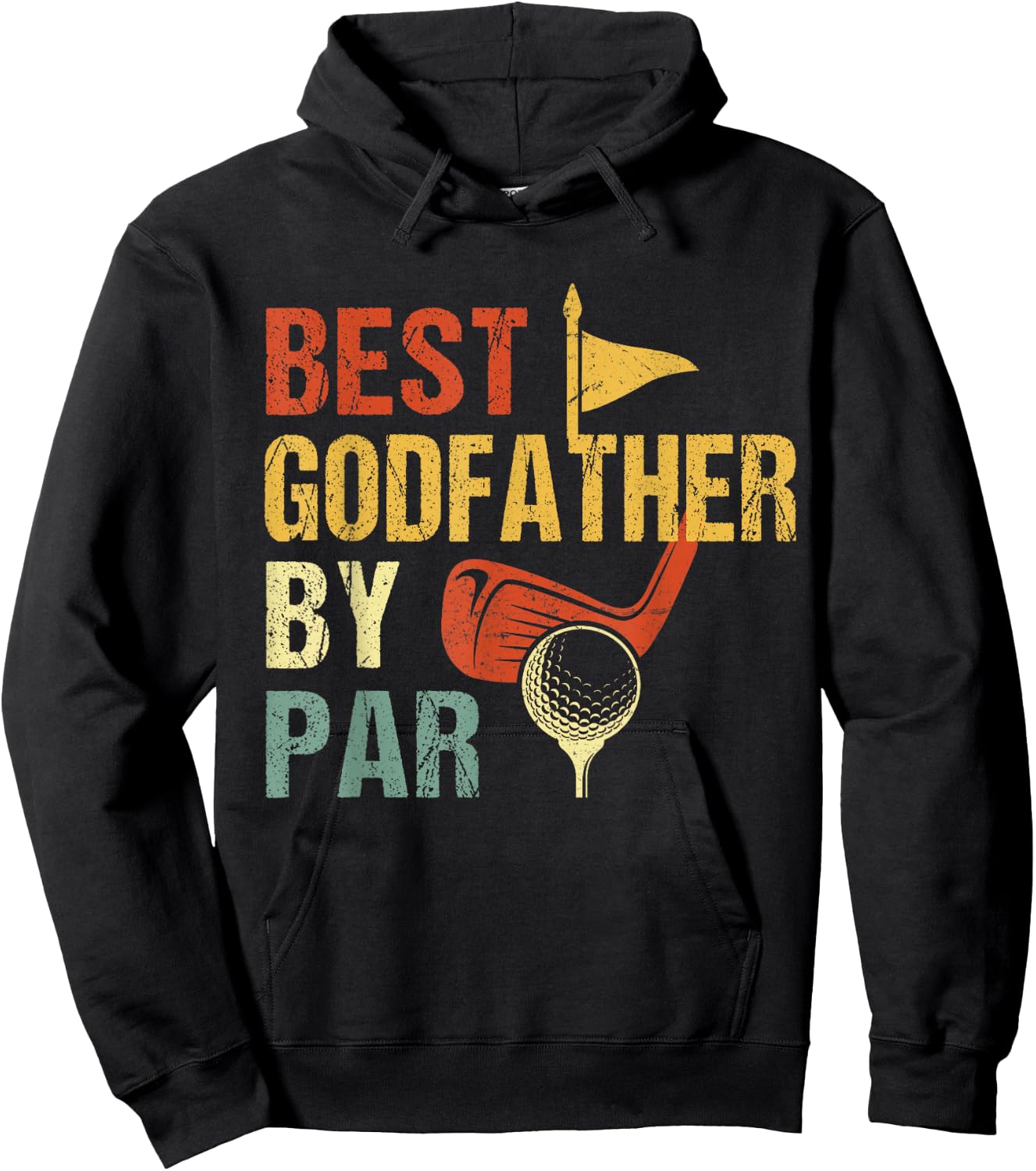 Father's Day Best Godfather by Par Funny Golf Gift Hoodie - Hoodie | Black