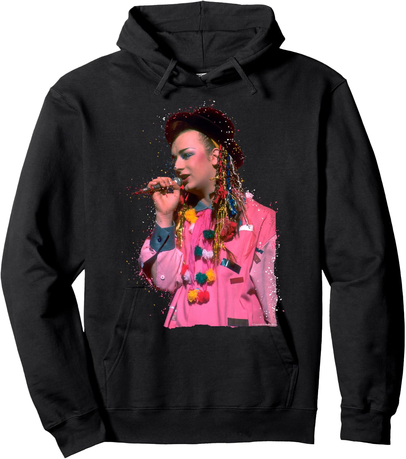 TV Times Boy George 80s Particle Effect Hoodie - Hoodie | Black