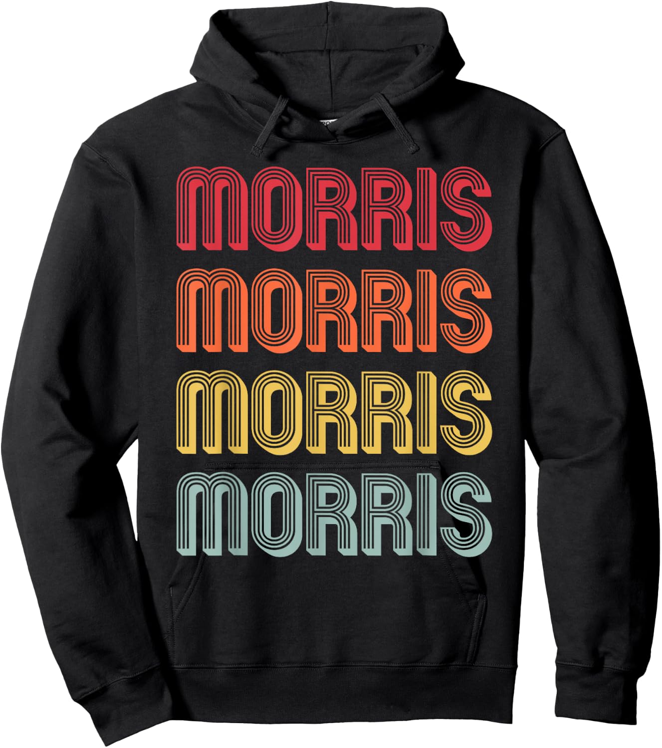 MORRIS Gift Surname Funny Retro Vintage 80s Birthday Reunion Hoodie - Hoodie | Black