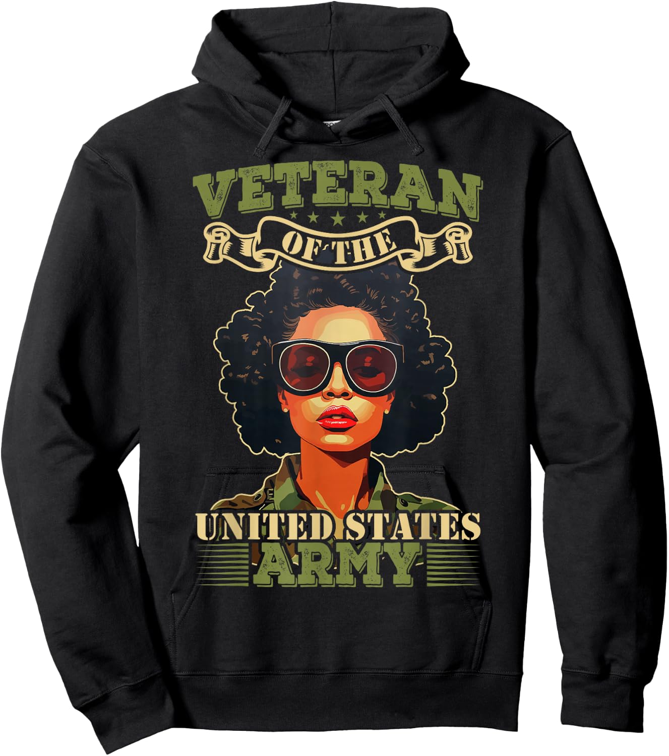 Veteran Of The United States Soldier Outfit Rockabilly Woman Hoodie - Hoodie | Black