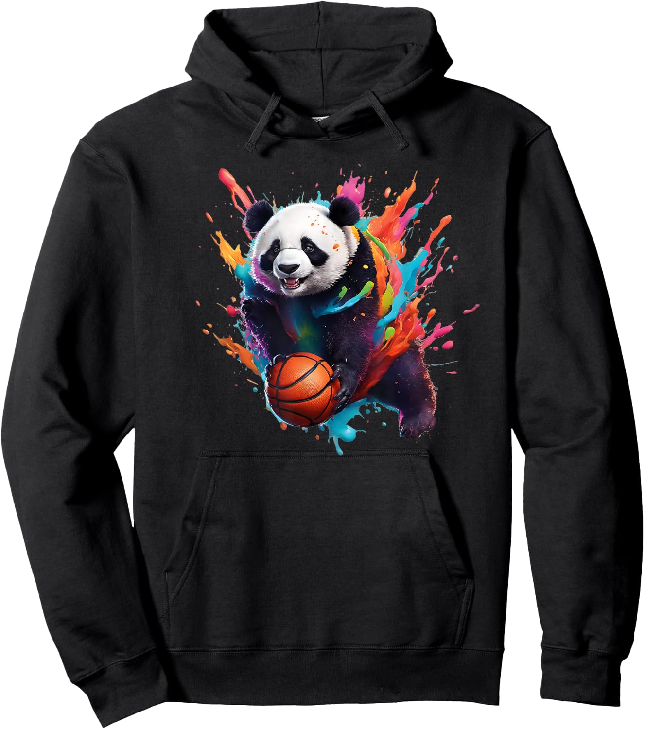 Basketball Panda Slam Dunk Hoodie - Hoodie | Black