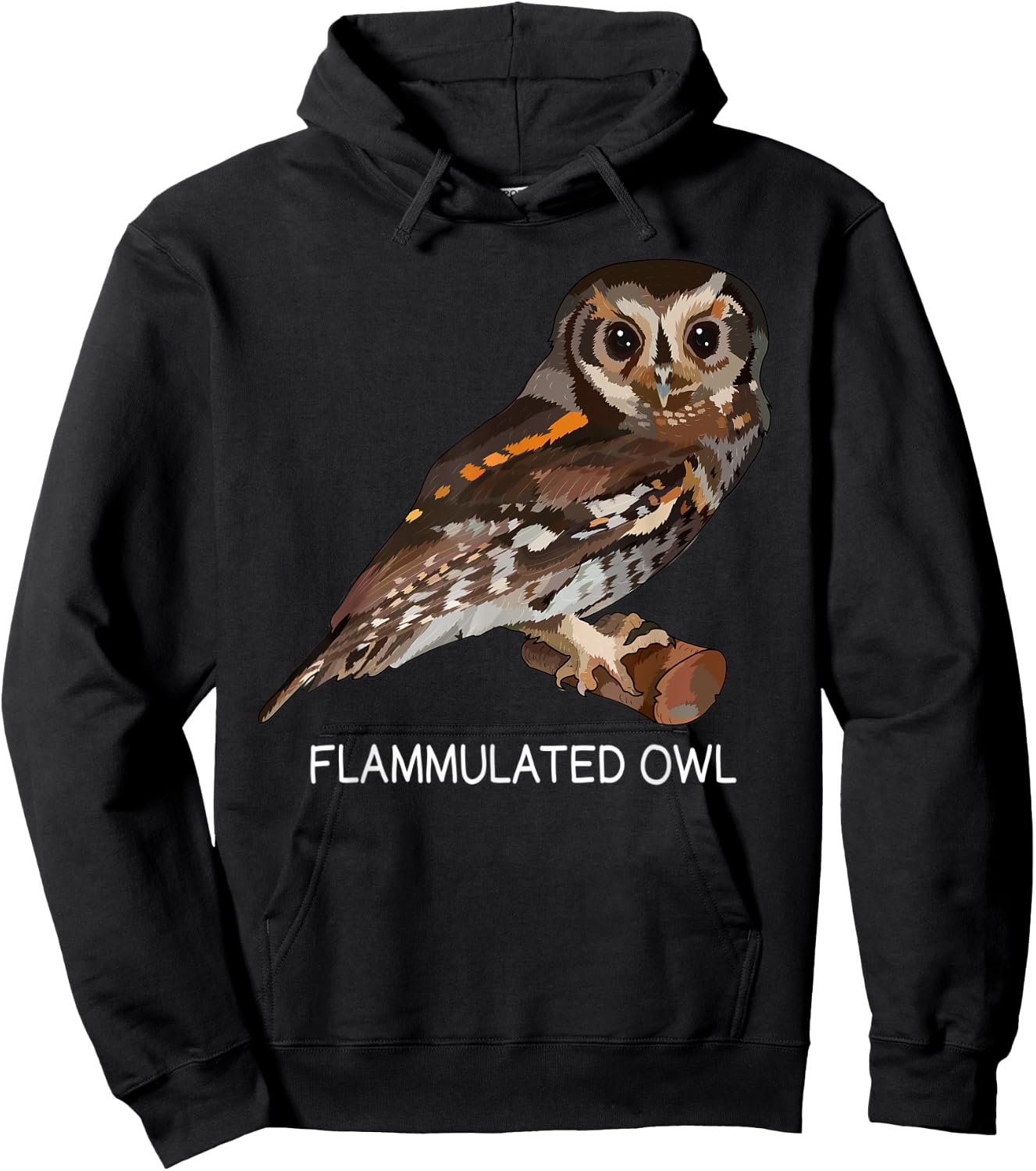 Flammulated Owl Bird Lover Hoodie - Hoodie | Black