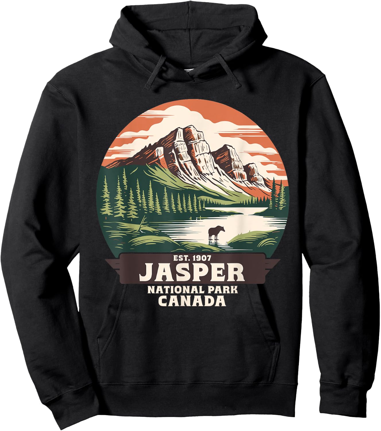Jasper National Park, British Columbia, Canada Hoodie - Hoodie | Black