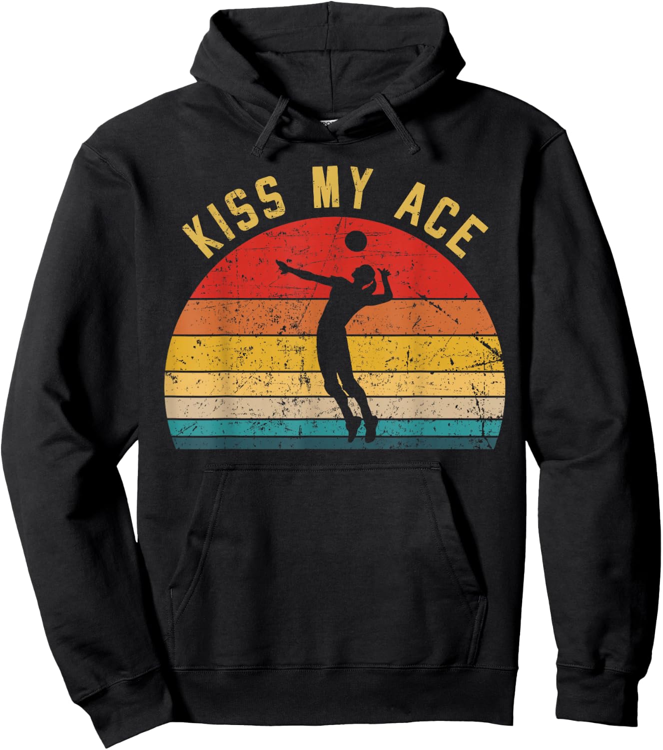 Volleyball Kiss my Ace Volleyball-Player Coach Gift Hoodie - Hoodie | Black