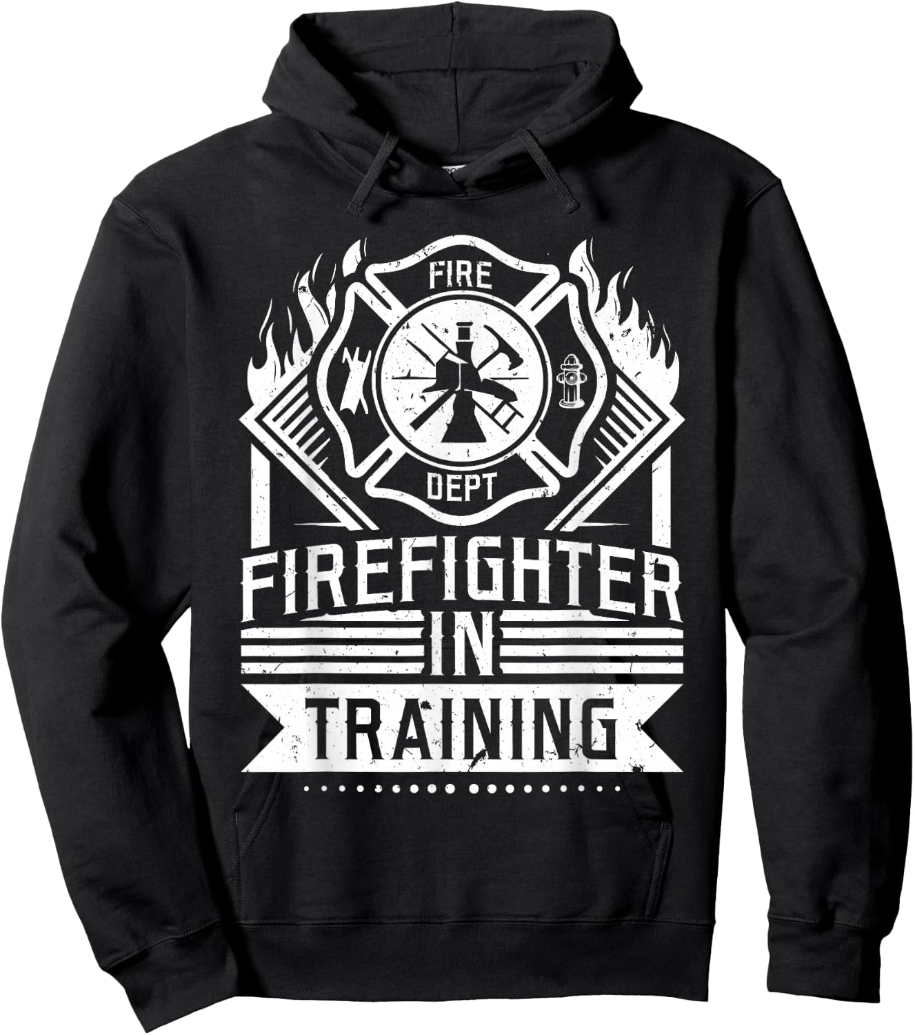 Future Firefighter In Training Firefighter Thin Red Line Hoodie - Hoodie | Black