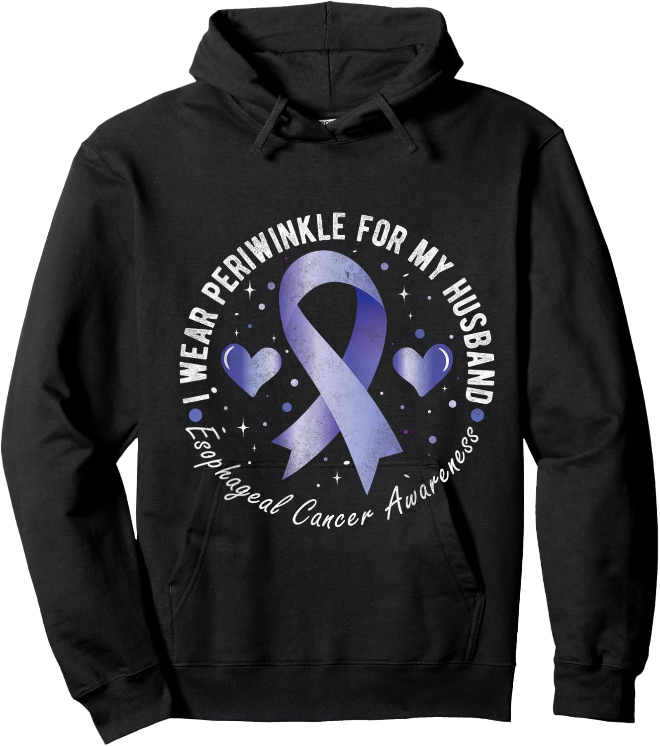I wear periwinkle for my Husband Esophageal Cancer Awareness Hoodie - Hoodie | Black