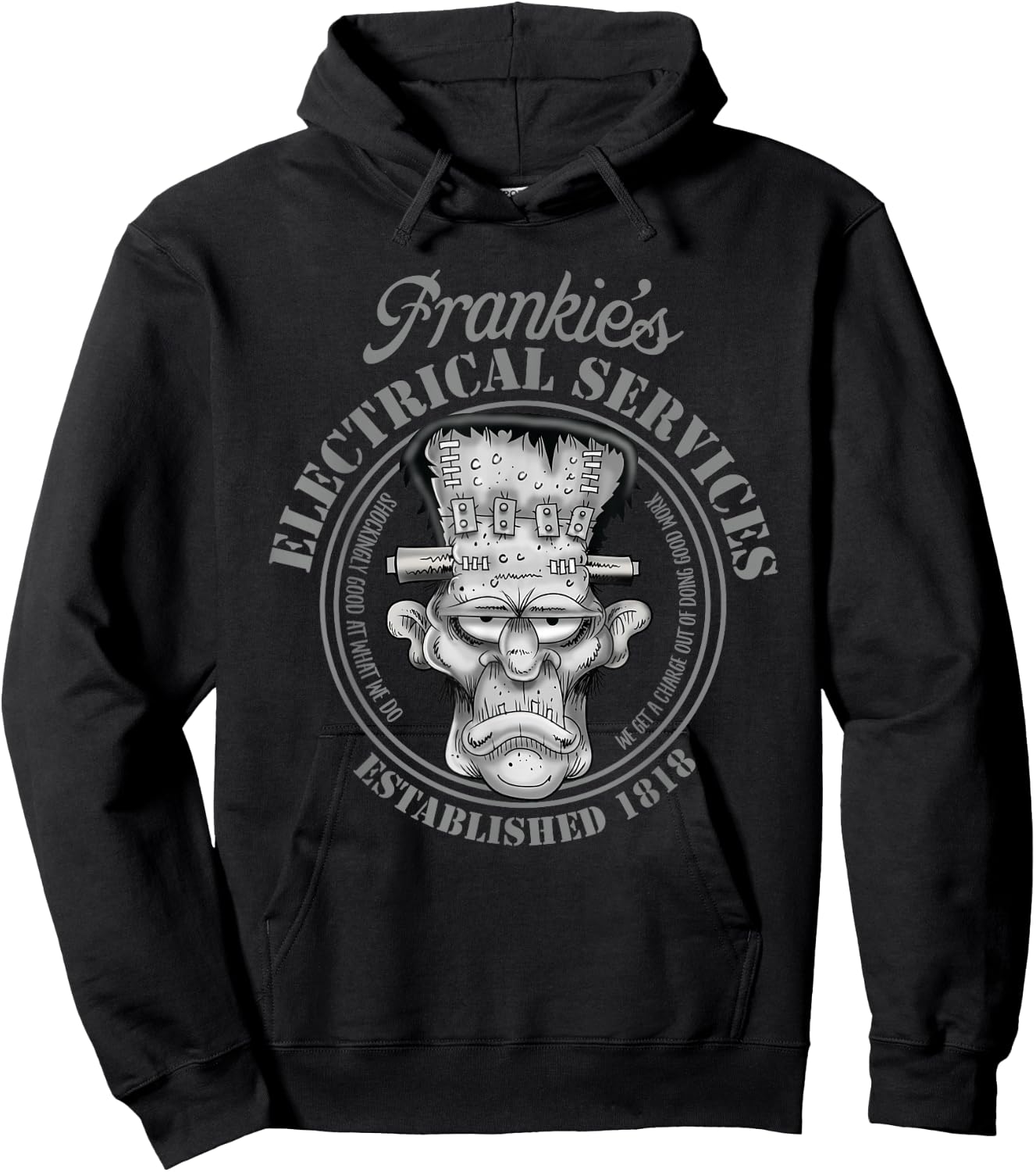 Frankie's Electrical Services Hot Rod Rat Rod Monster Hoodie - Hoodie | Black
