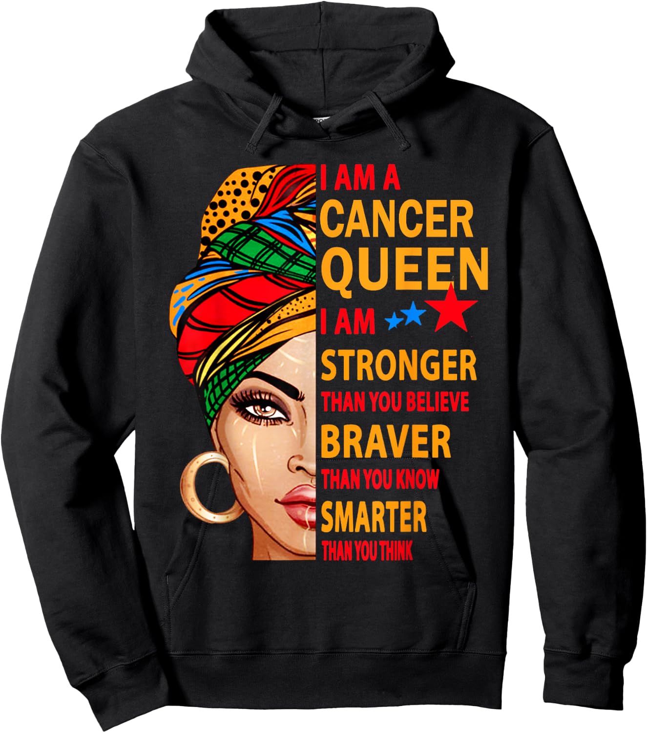 Cancer queen I am stronger birthday Gift Cancer zodiac Hoodie - Hoodie | Black