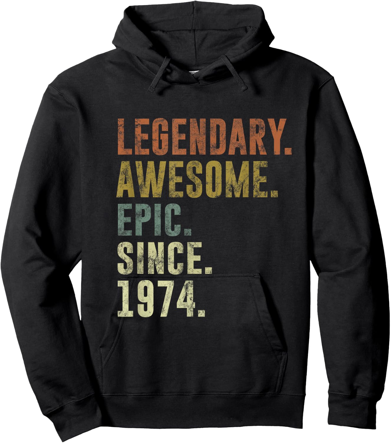 Vintage 1974 Funny 51st Birthday Idea For 51 Year Old Hoodie - Hoodie | Black