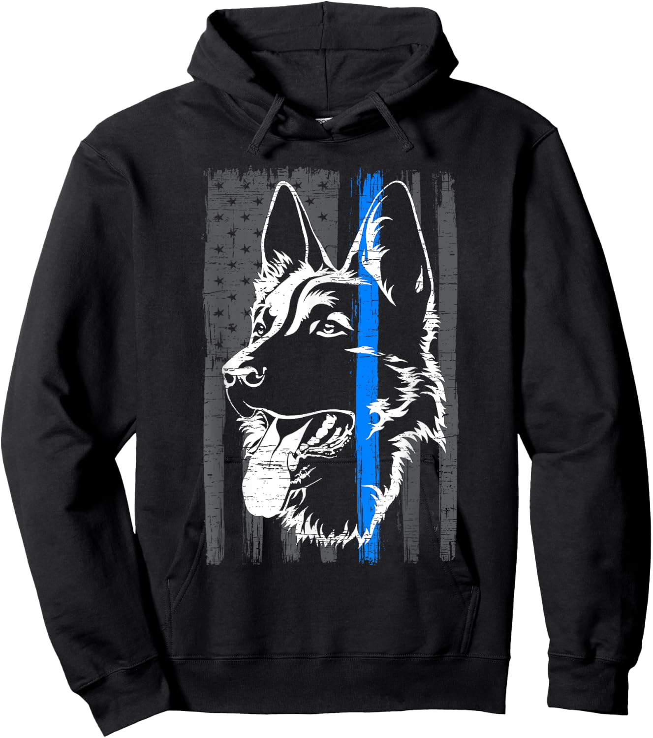 Thin Blue Line K9 Dog Law Enforcement Police Dog Policeman Hoodie - Hoodie | Black