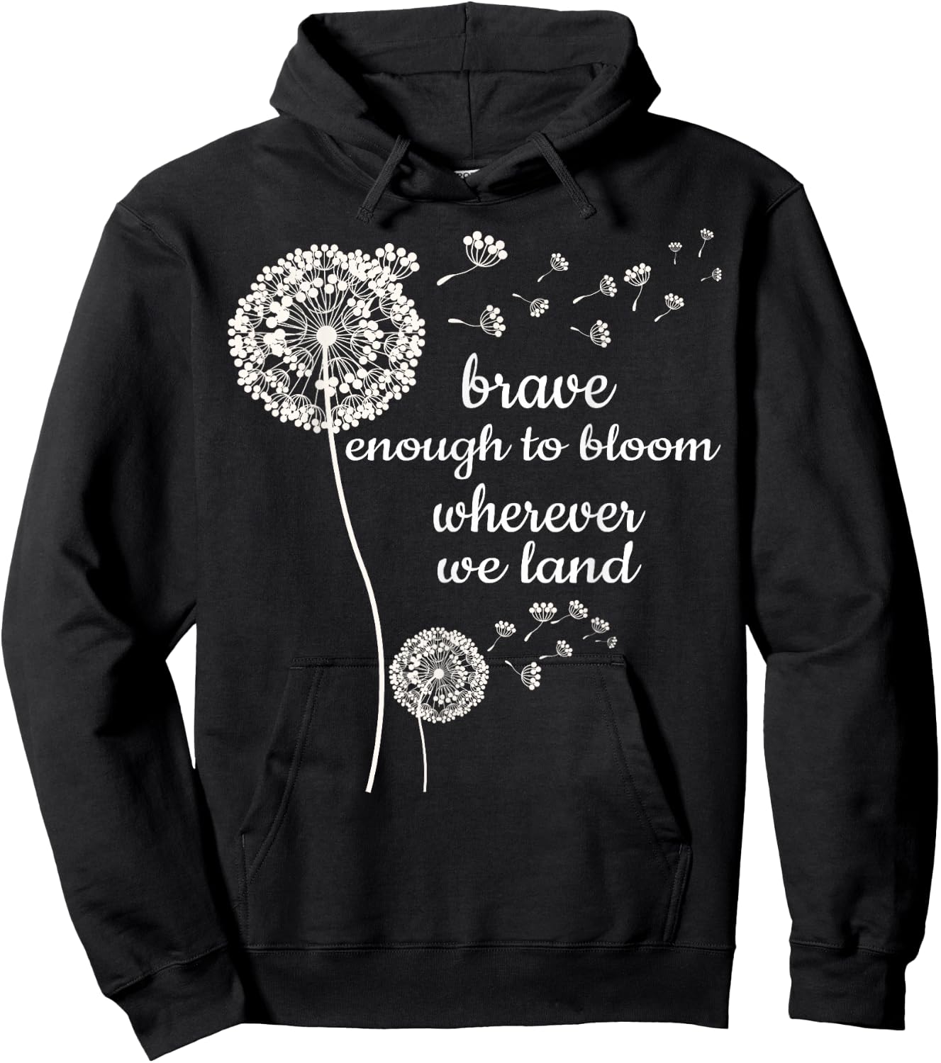 Brave Enough to Bloom Military Kids Month of Military Child Small Hoodie - Hoodie | Black