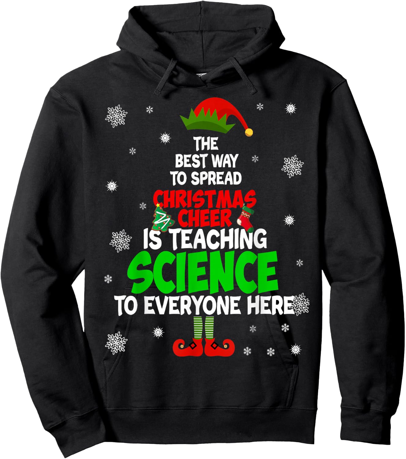 The Best Way To Spread Christmas Cheer Is Teaching Science Hoodie - Hoodie | Black