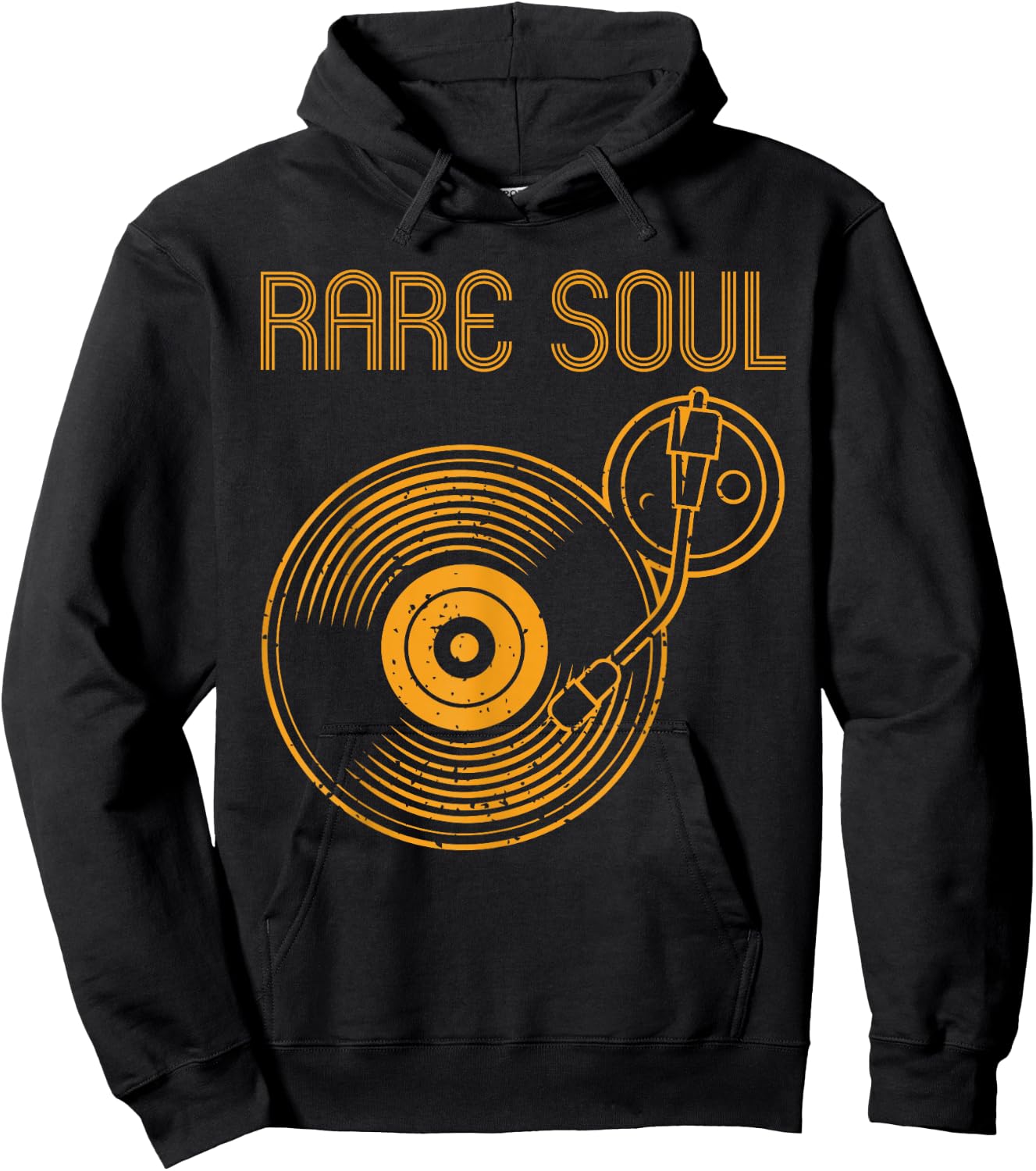 Classic Rare Soul Music Vintage Style DJ Turntable Gift Hoodie - Hoodie | Black