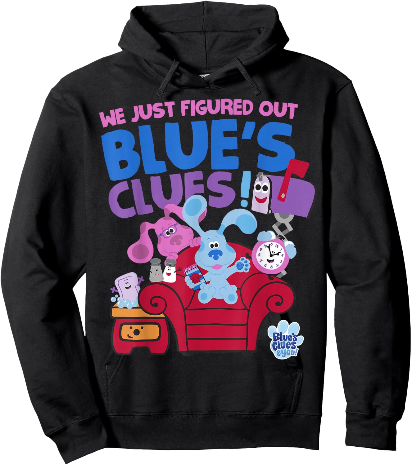 Blue's Clues & You Group Shot Just Figured Out Blue's Clues Hoodie - Hoodie | Black