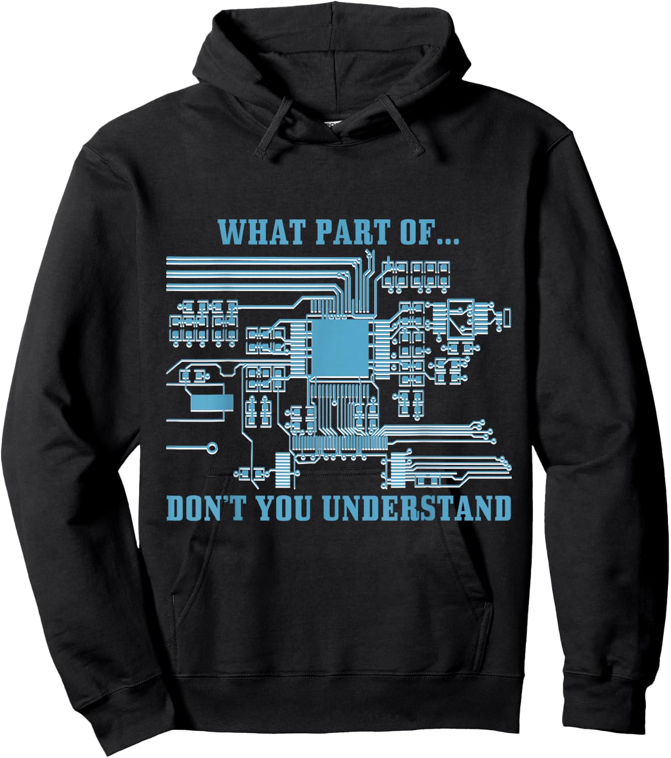 Funny Engineering Designs & Women What Part Of Don't You Understand Engineering Electrical Modern Casual Letter Print Black Small Hoodie - Hoodie | Black