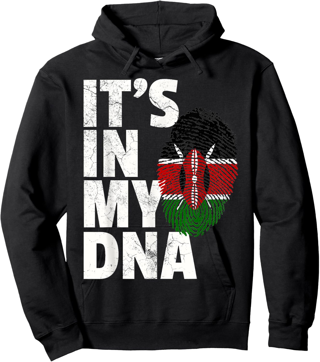 IT'S IN MY DNA Kenyan Kenya Flag Pride National Country Gift Hoodie - Hoodie | Black
