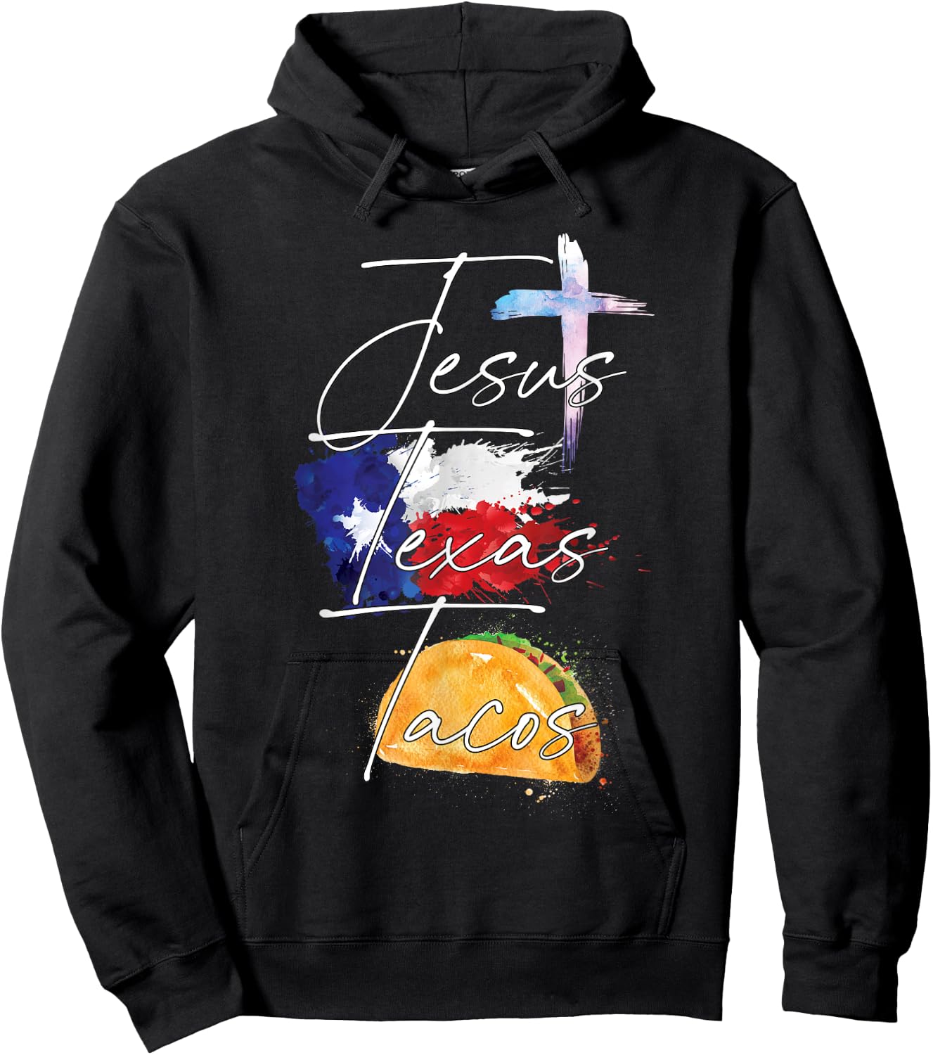Jesus, Texas, Tacos Hoodie - Hoodie | Black