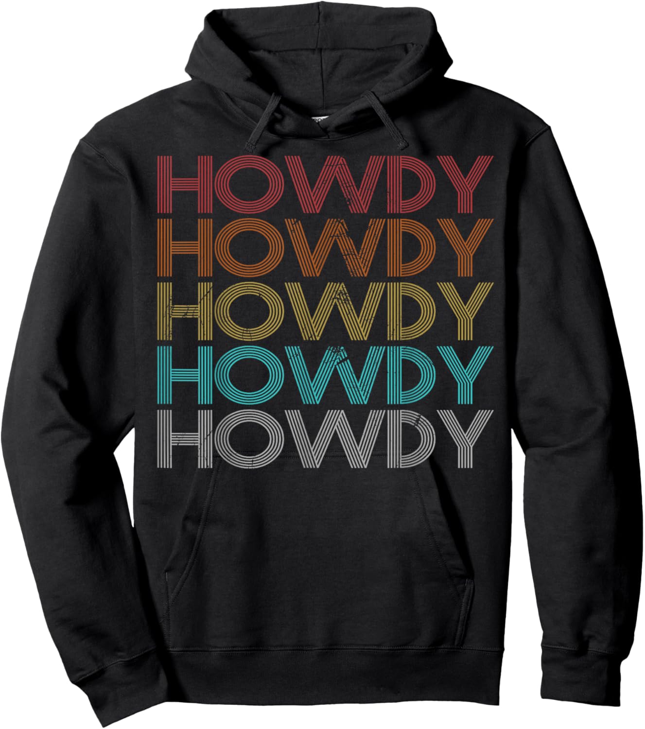 Retro Vintage Howdy Hoodie - Hoodie | Black