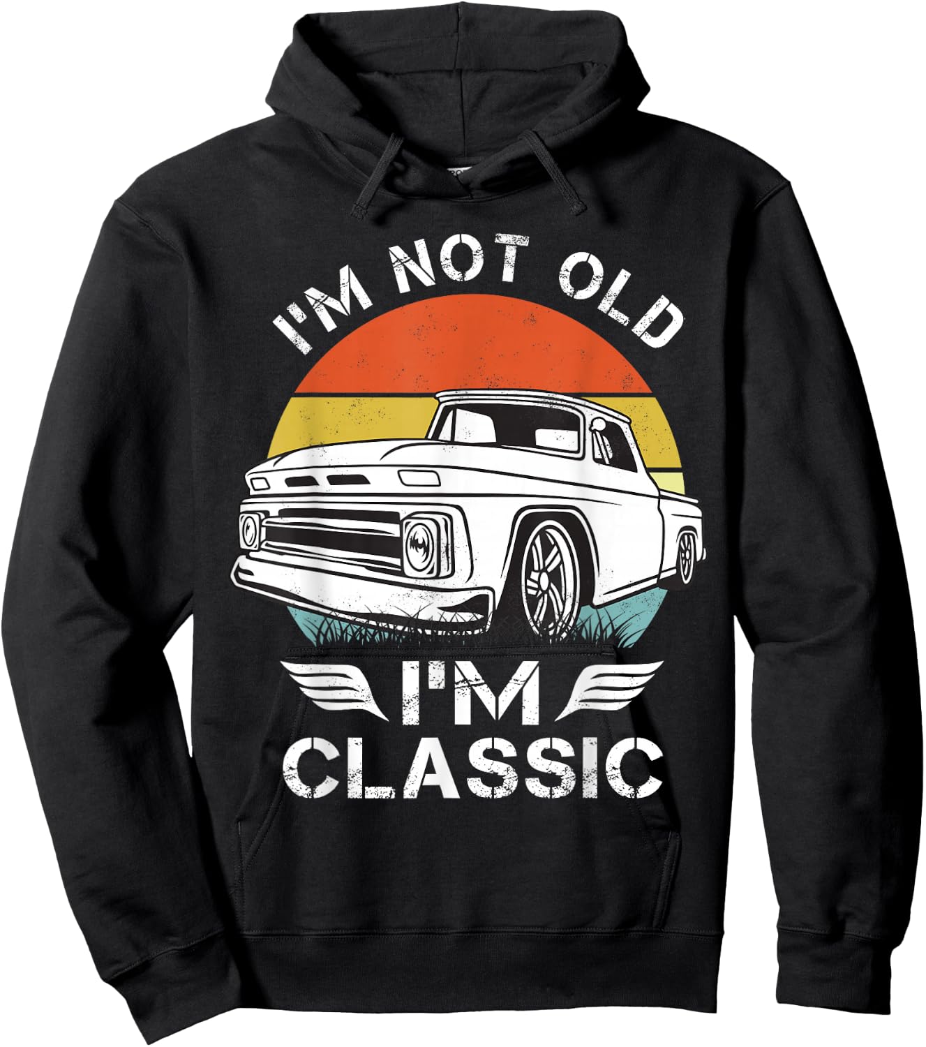 1966 chevys c10 truck , Small, Black Hoodie - Hoodie | Black