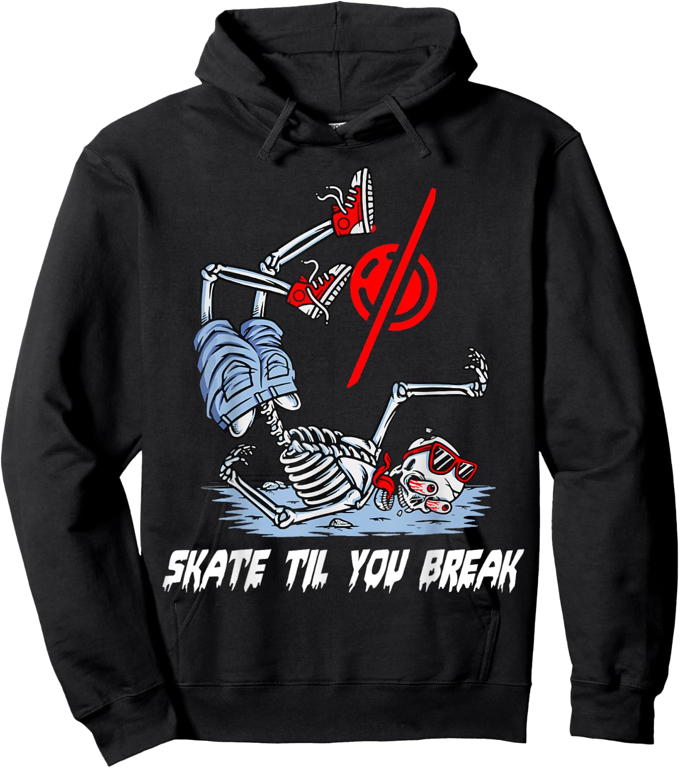 Skate Til You Break Funny Onewheel Lovers Hoodie - Hoodie | Black