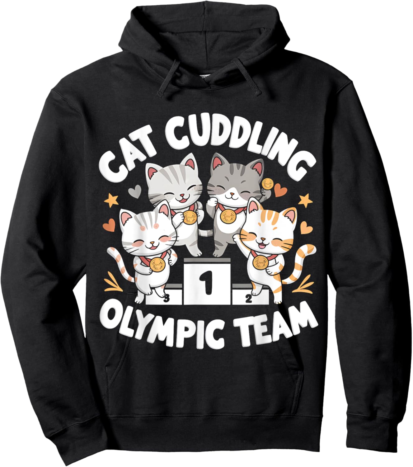 Funny Cat Quote Cat Cuddling Olympic Team Cool men women Hoodie - Hoodie | Black