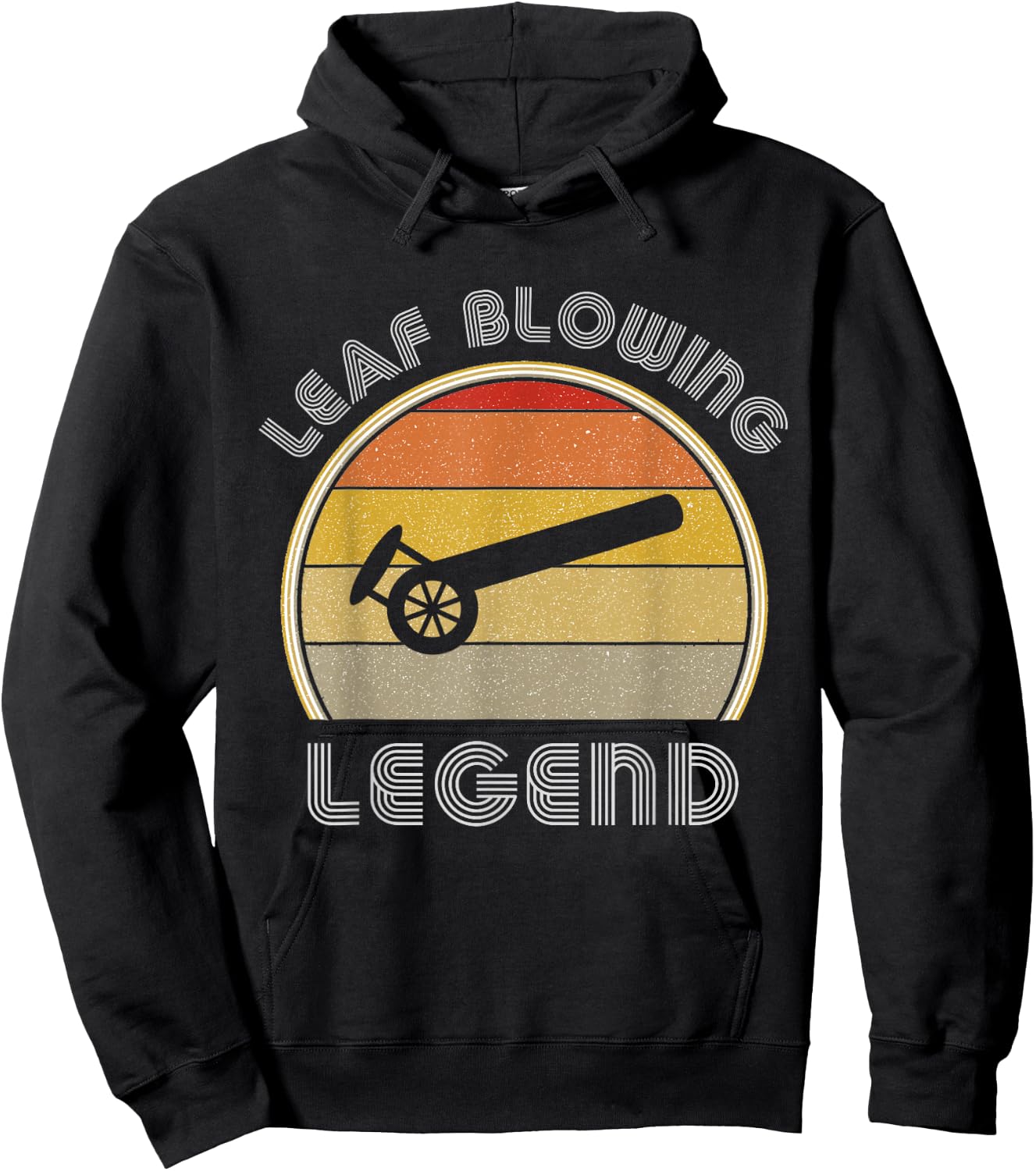 Leaf Blower Legend Funny Lawn Care Landscaping Retro Hoodie - Hoodie | Black