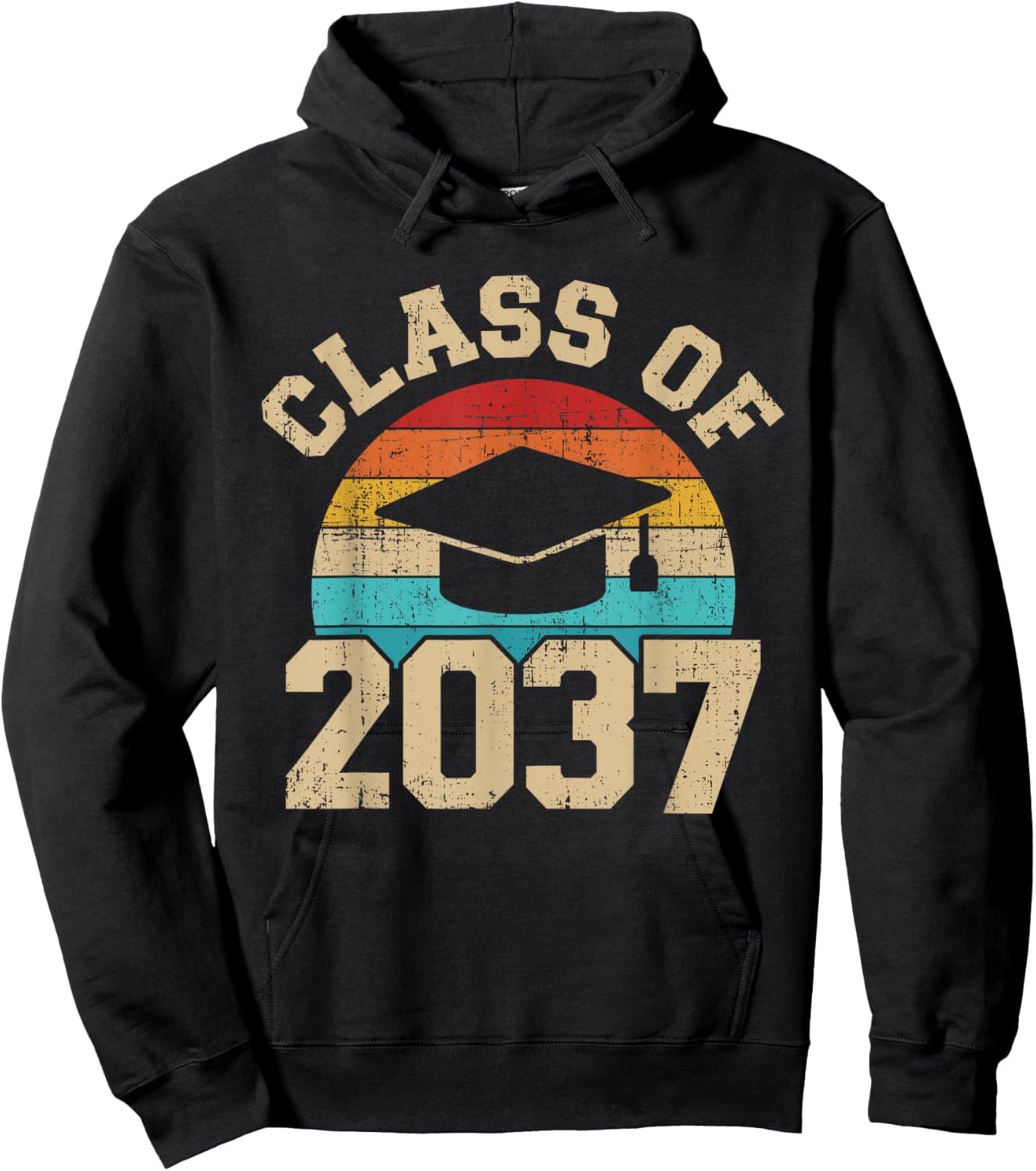 Kindergarten to graduation class of 2037 grow with me Hoodie - Hoodie | Black