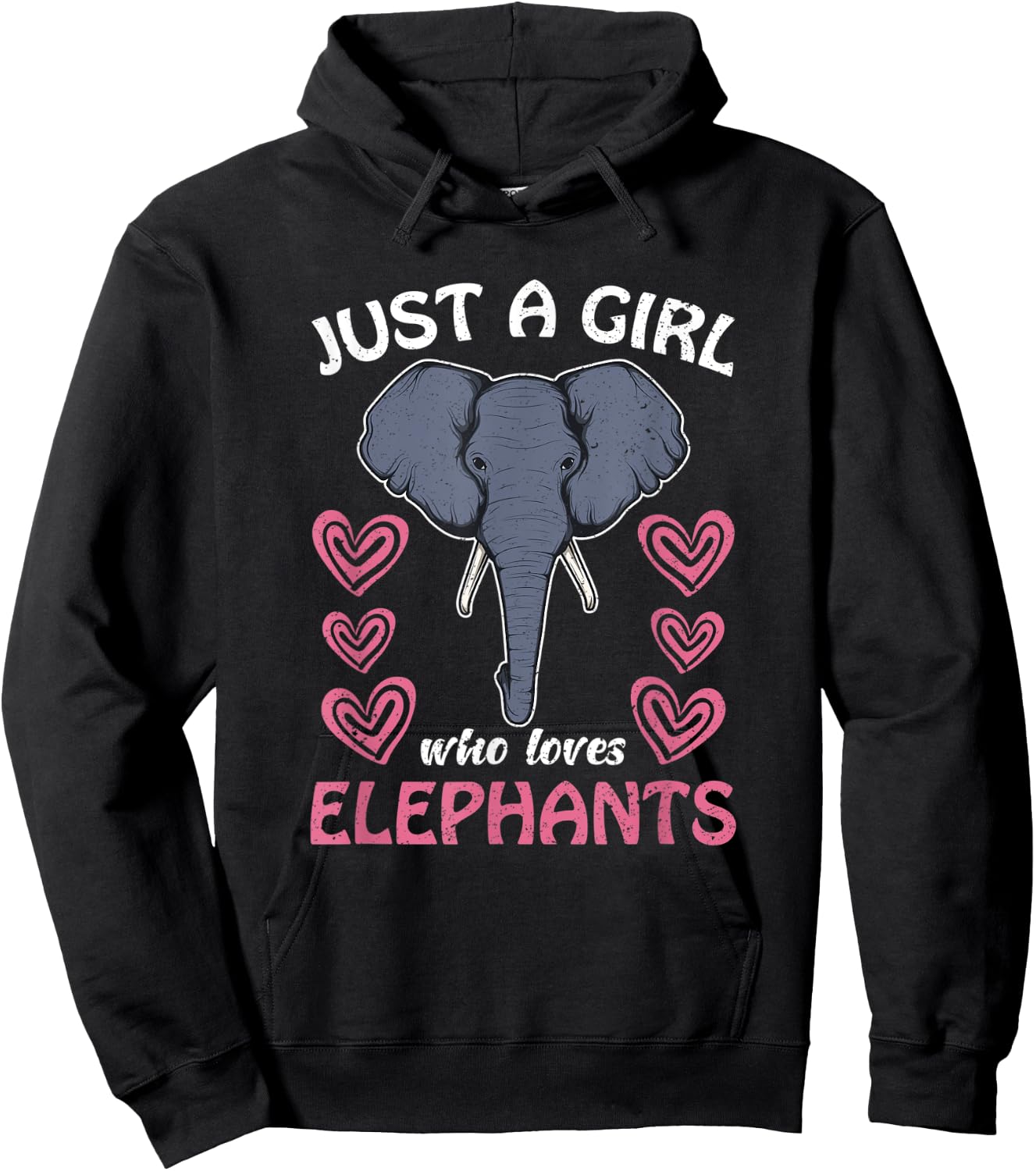 Africa Elephant Wildlife Women Gift Elephant Hoodie - Hoodie | Black