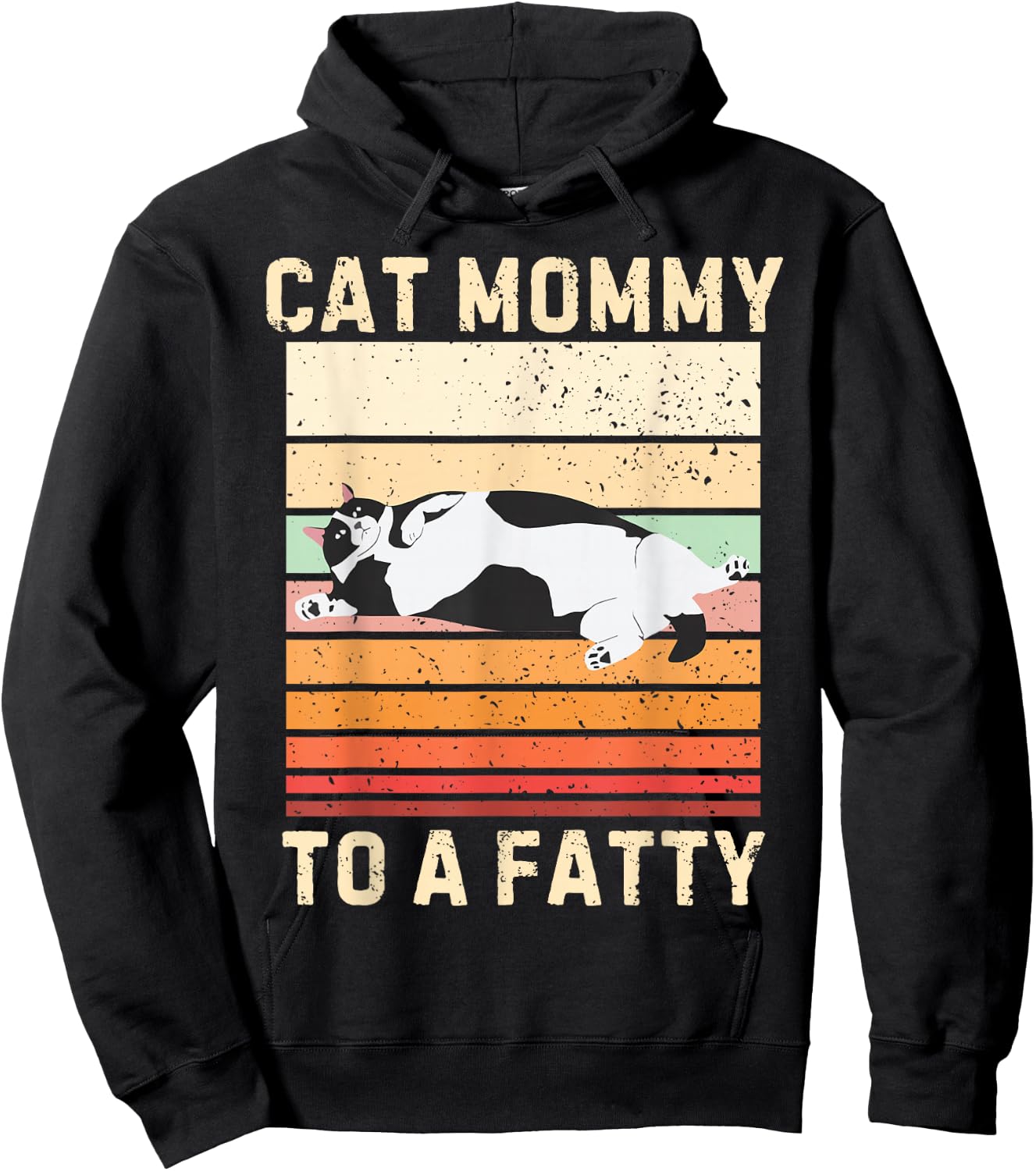 Cat Mommy To A Fatty Cat Mom Cat Lover Pet Owner Mothers Day Hoodie - Hoodie | Black