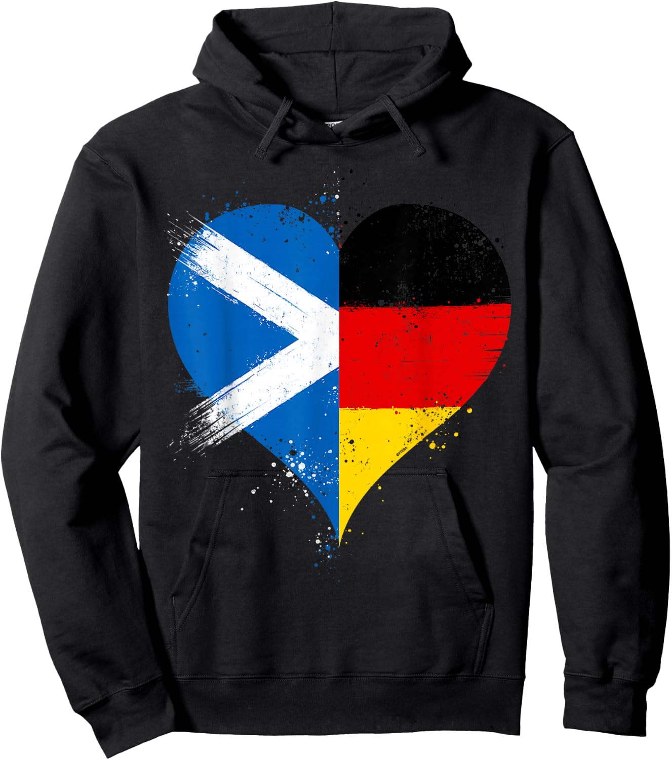 Scottish German Pride A Cool Vintage Scotland Germany Flag Hoodie - Hoodie | Black