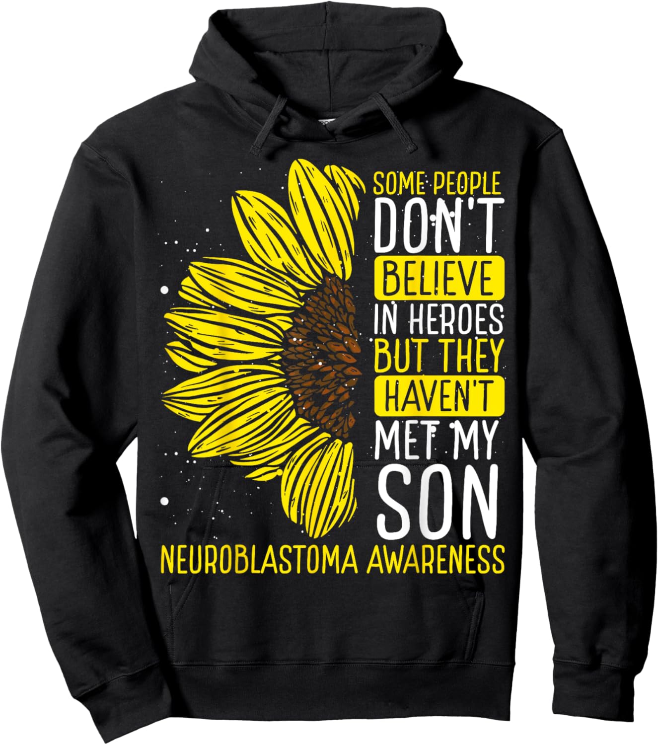 Neuroblastoma Awareness Ribbon Son Survivor Warrior Hoodie - Hoodie | Black
