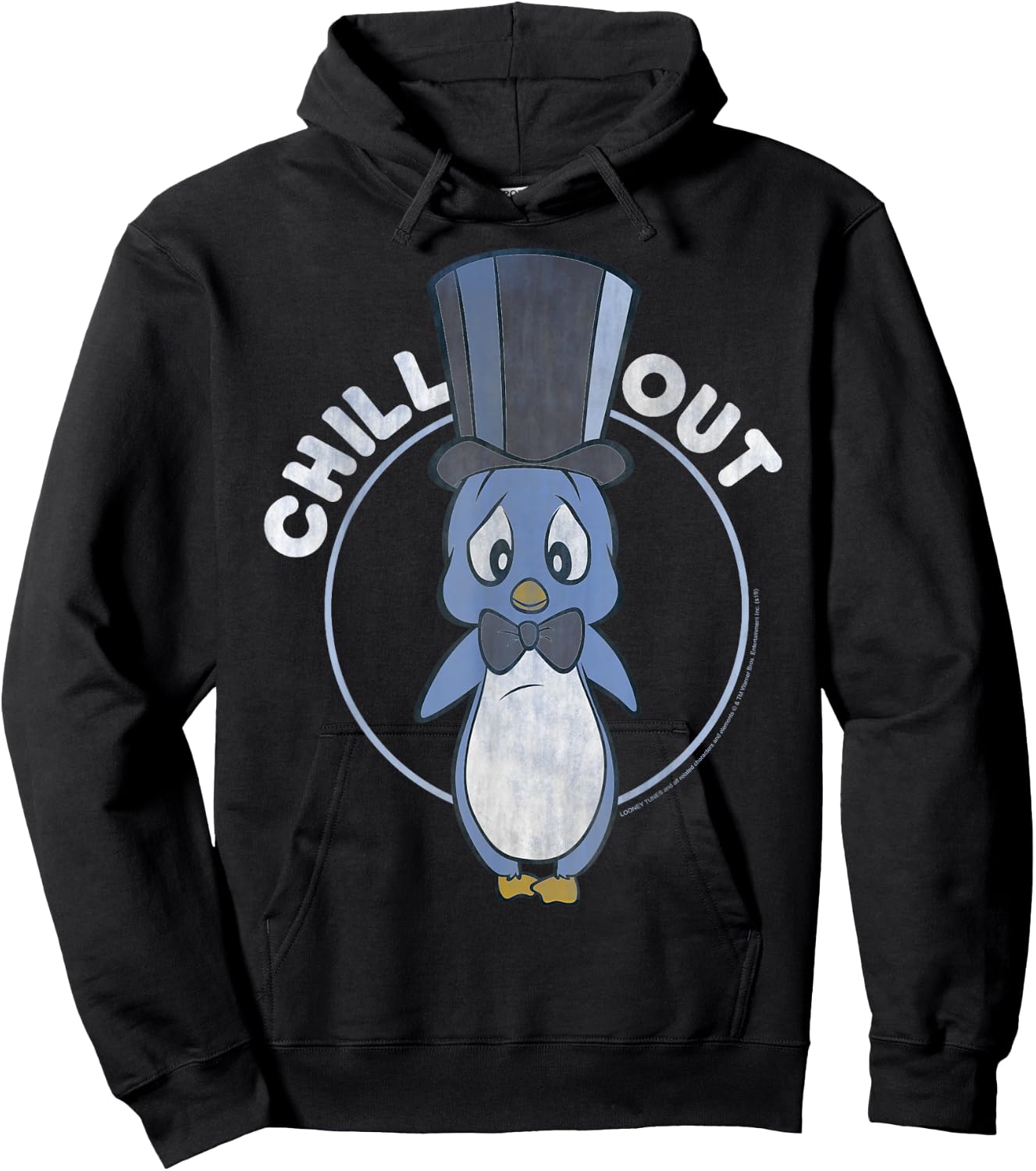 Looney Tunes Penguin Chill Out Portrait Hoodie - Hoodie | Black