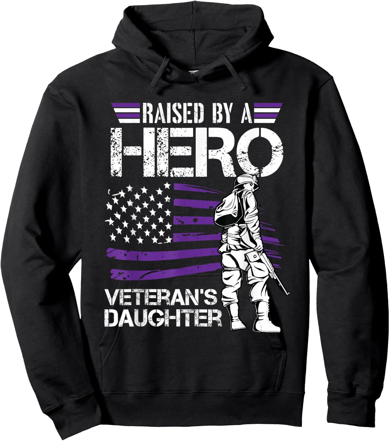 Veteran Daughter Month of The Military Child Army Kids Small Hoodie - Hoodie | Black