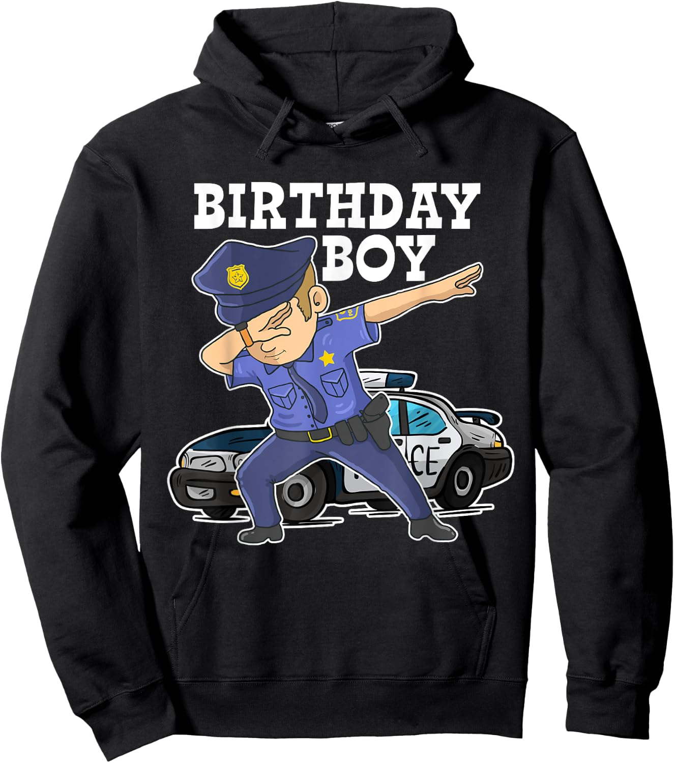 Birthday Boy Police Officer Cop Dab Design For Birthday Boy Hoodie - Hoodie | Black