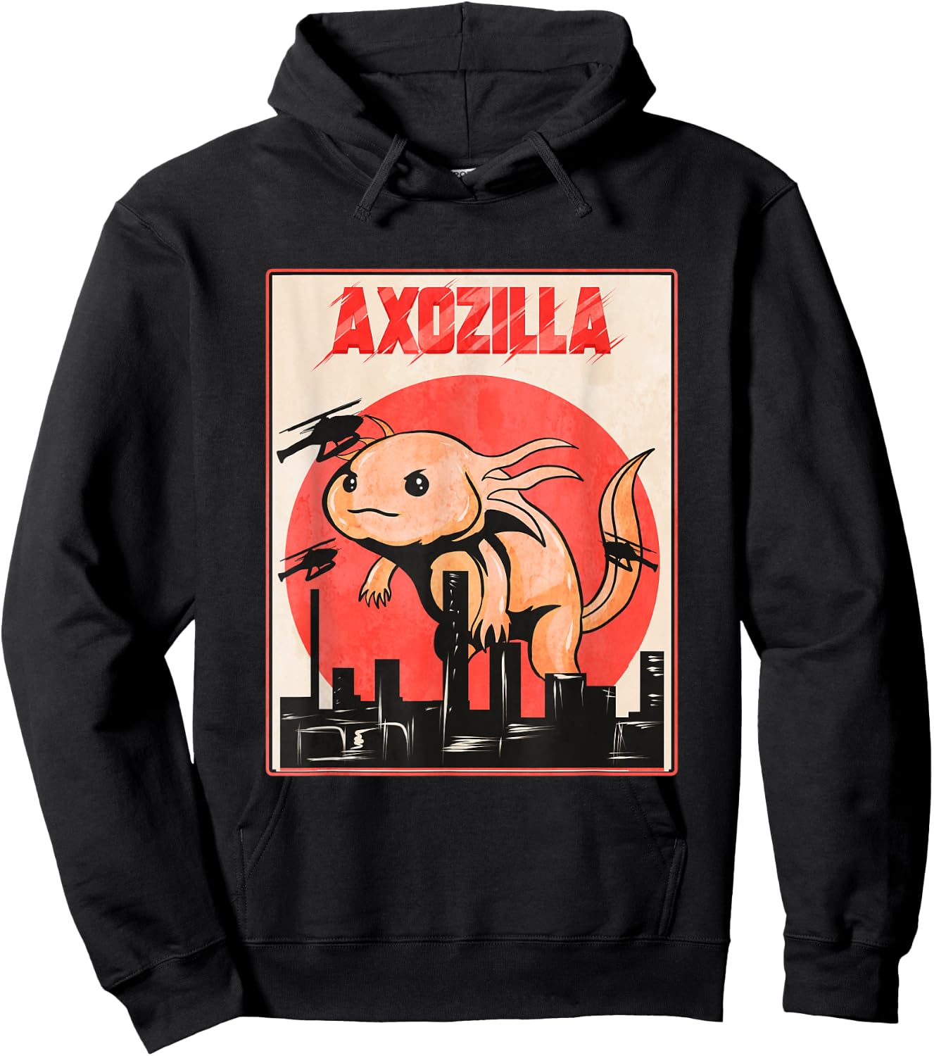 Axozilla - Funny Axolotl Lover Hoodie - Hoodie | Black