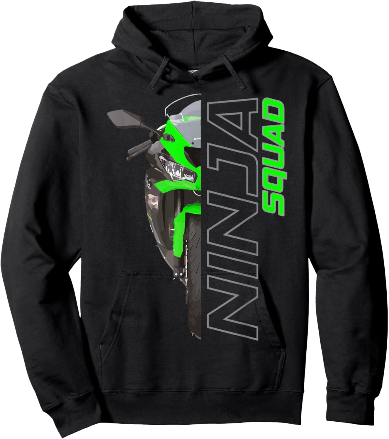 ZX6R Ninja 300 H2 650400 Squad Hoodie - Hoodie | Black