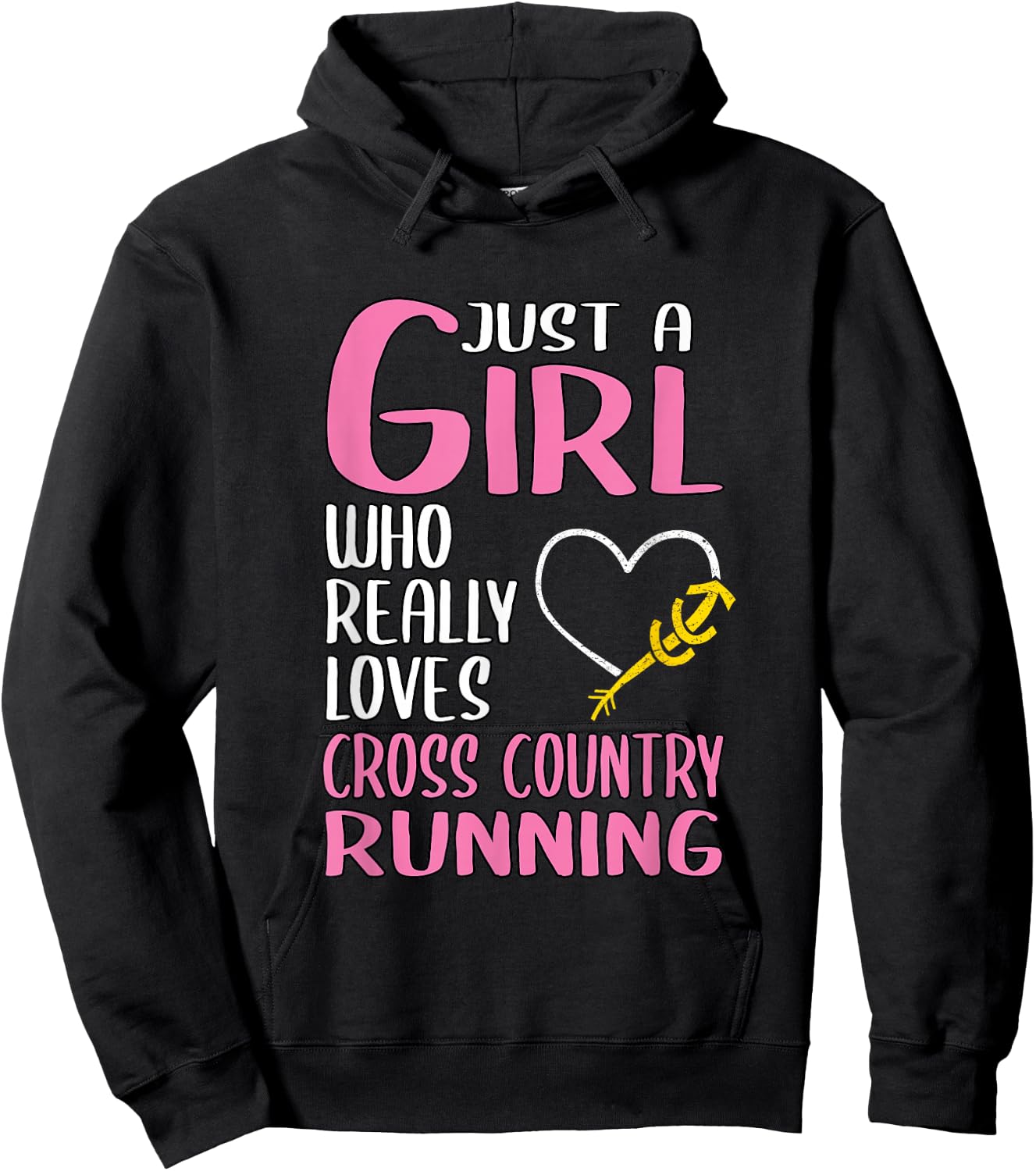 Just A Girl Who Really Loves Cross Country Running Hoodie - Hoodie | Black
