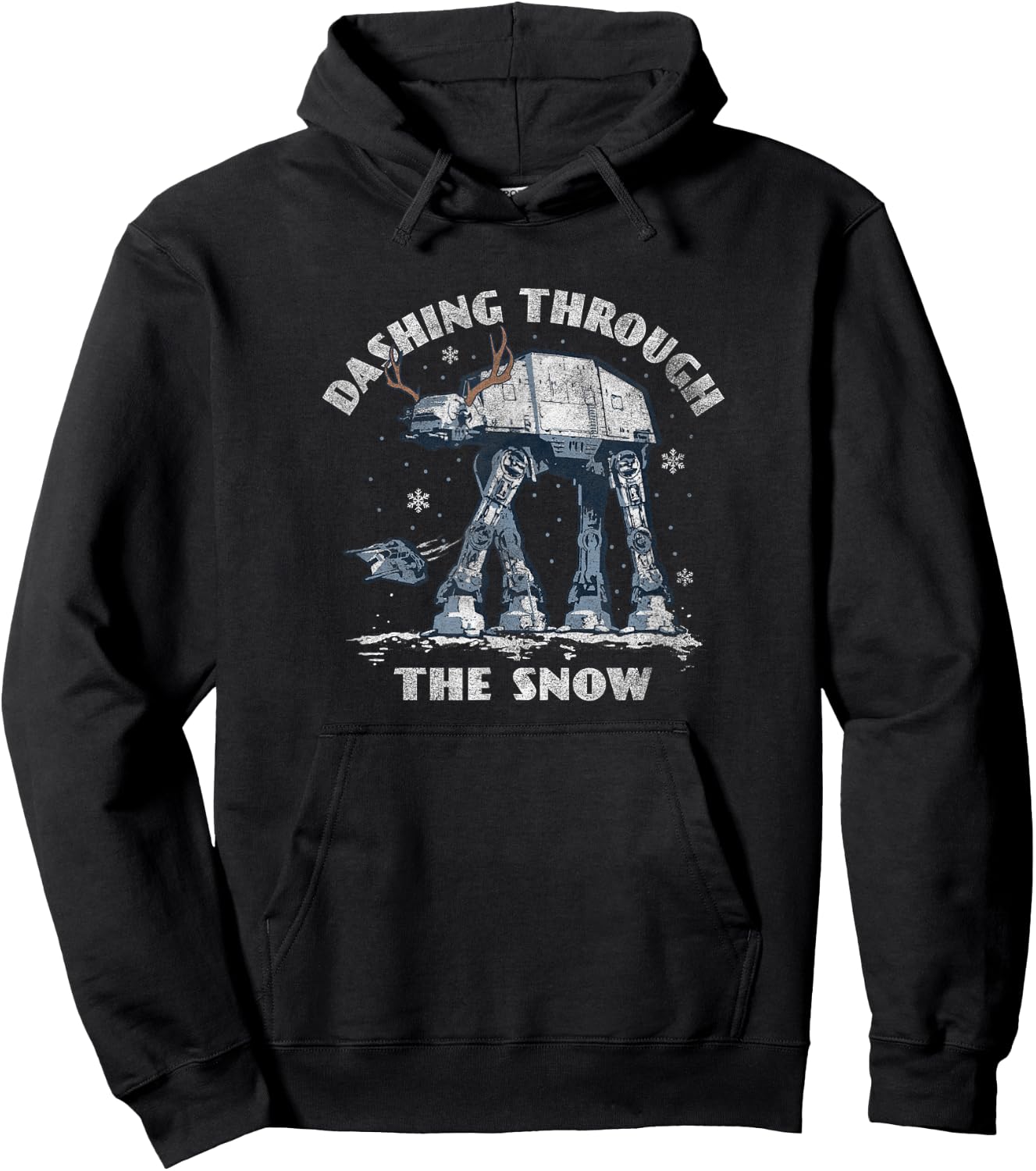 Star Wars Christmas AT-AT Walker Dashing Through The Snow Hoodie - Hoodie | Black