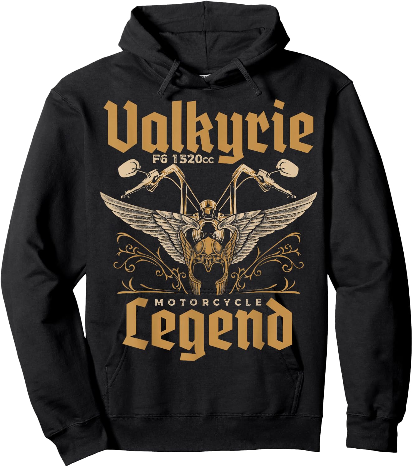 Valkyrie F6 1520cc Motorcycle Legend an Biker Hoodie - Hoodie | Black
