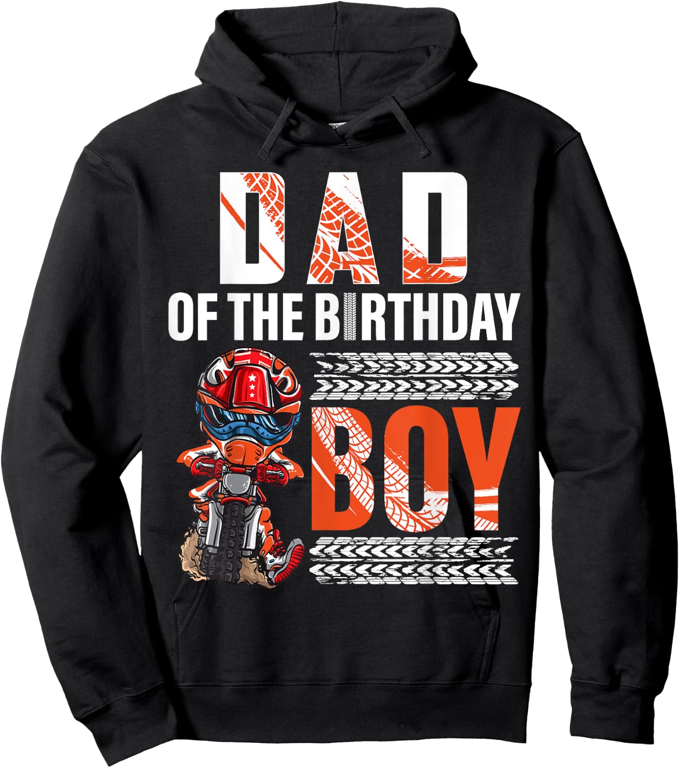 Dad of the Birthday Boy Dirt Bike B-day motocross Party Hoodie - Hoodie | Black