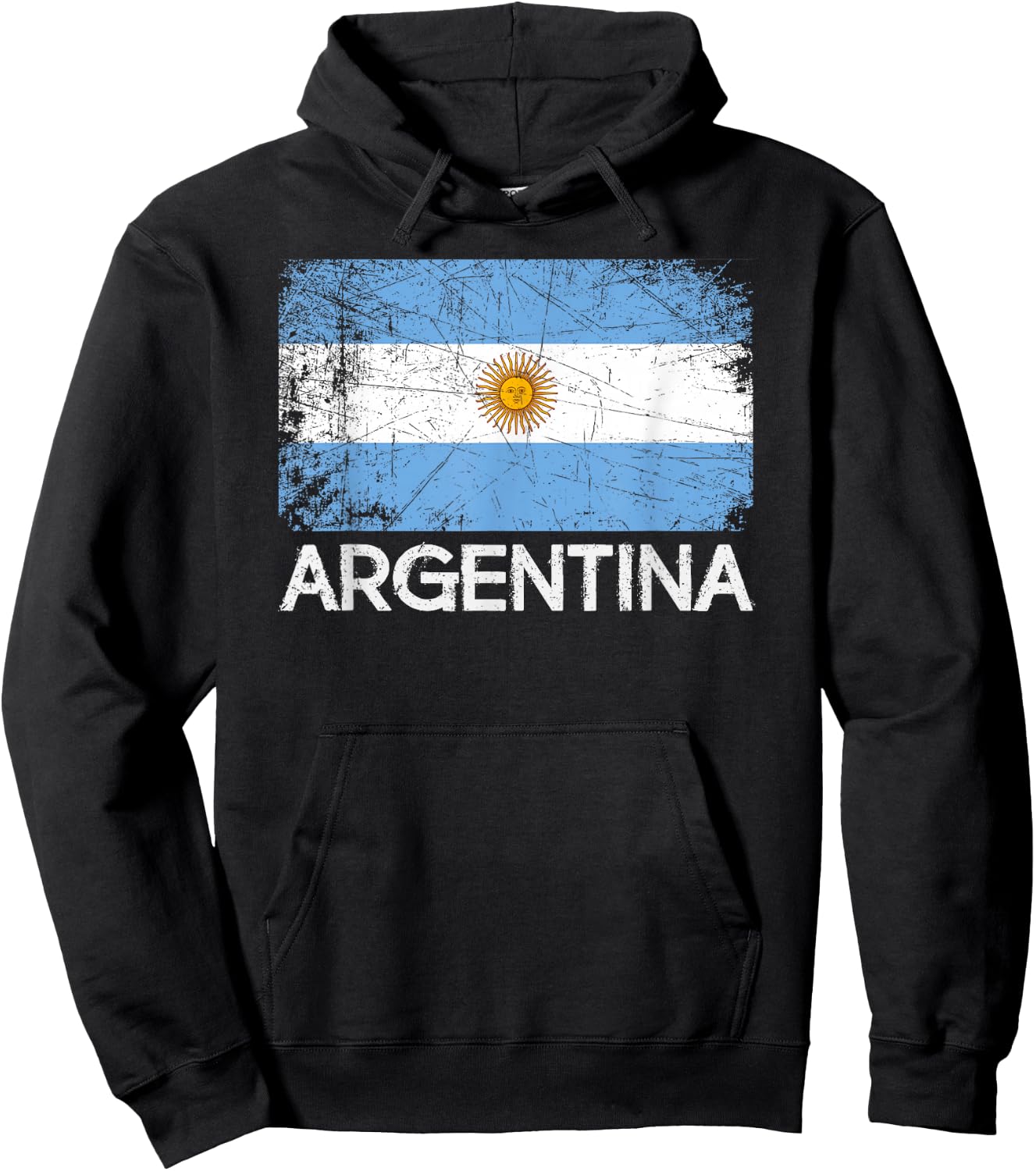 Argentinian Flag | Vintage Made In Argentina Gift Hoodie - Hoodie | Black