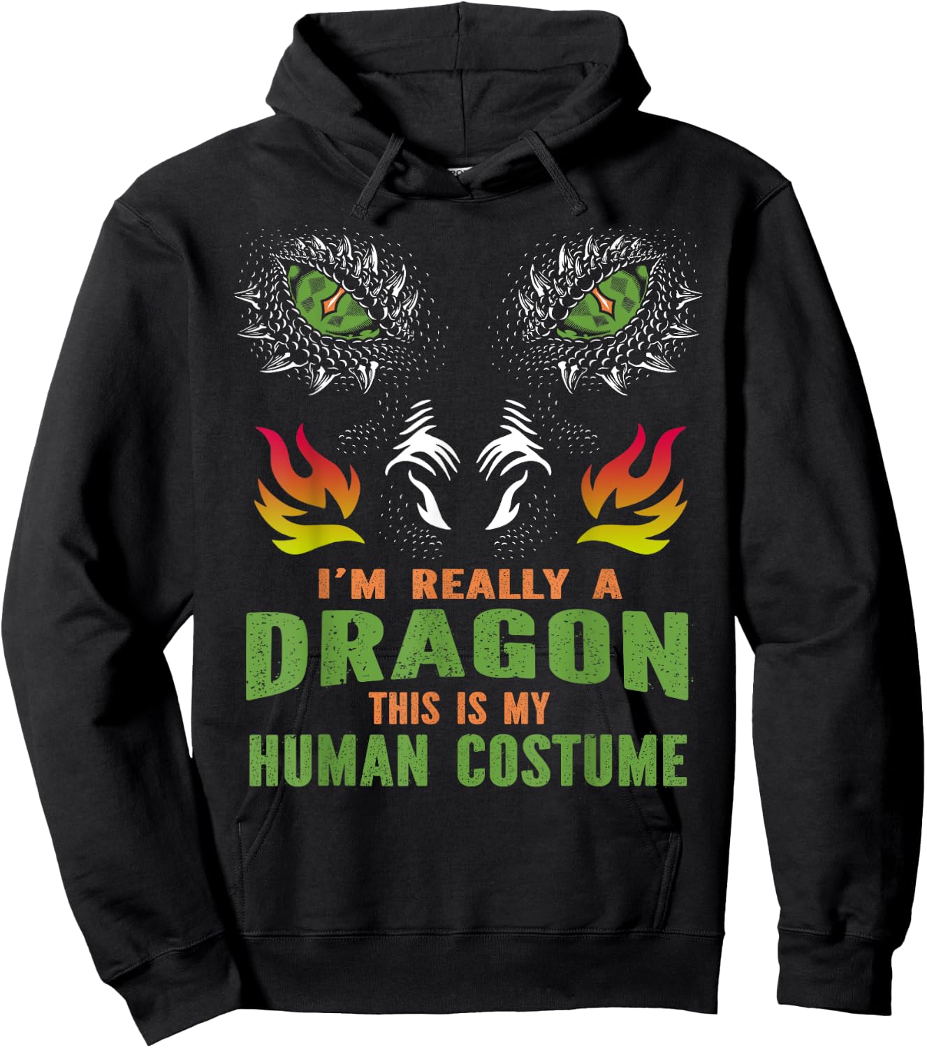 I'm Really A Dragon This Is My Human Costume Hoodie - Hoodie | Black