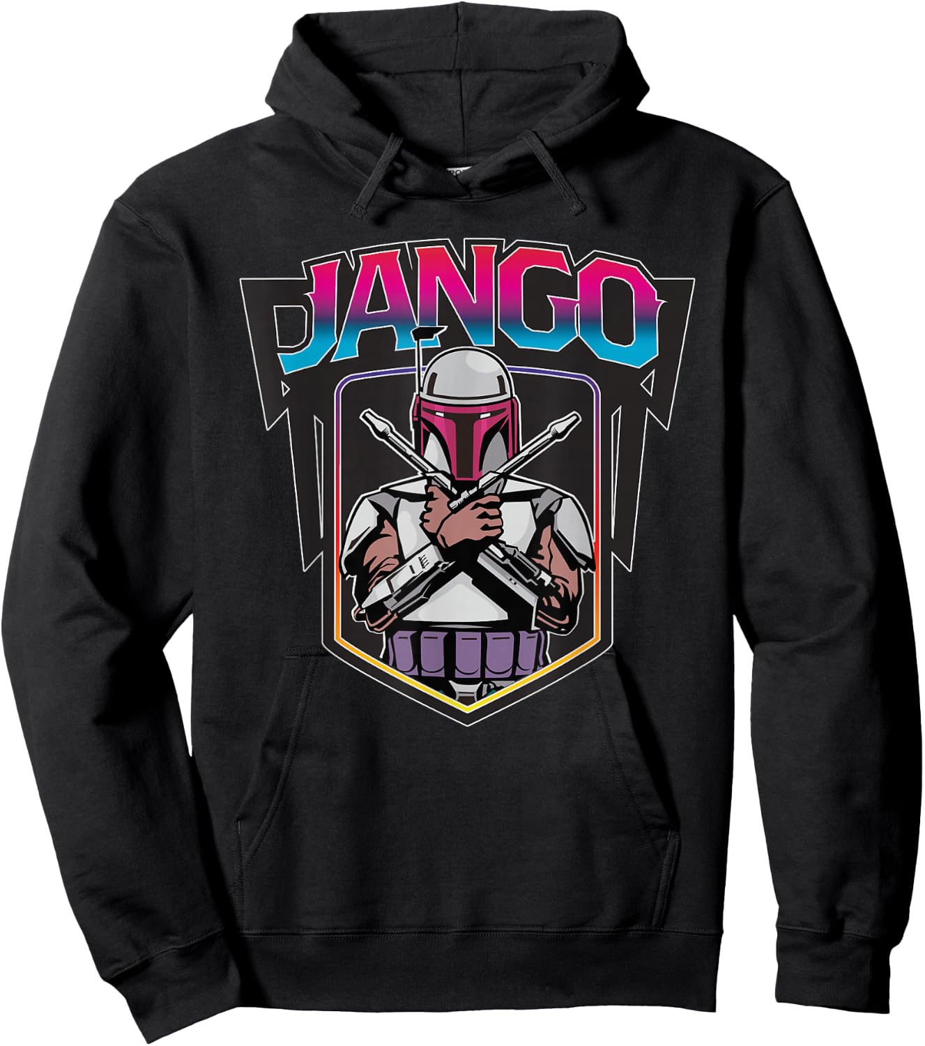 Star Wars Meet Jango Fett Mandalorian Icon Hoodie - Hoodie | Black