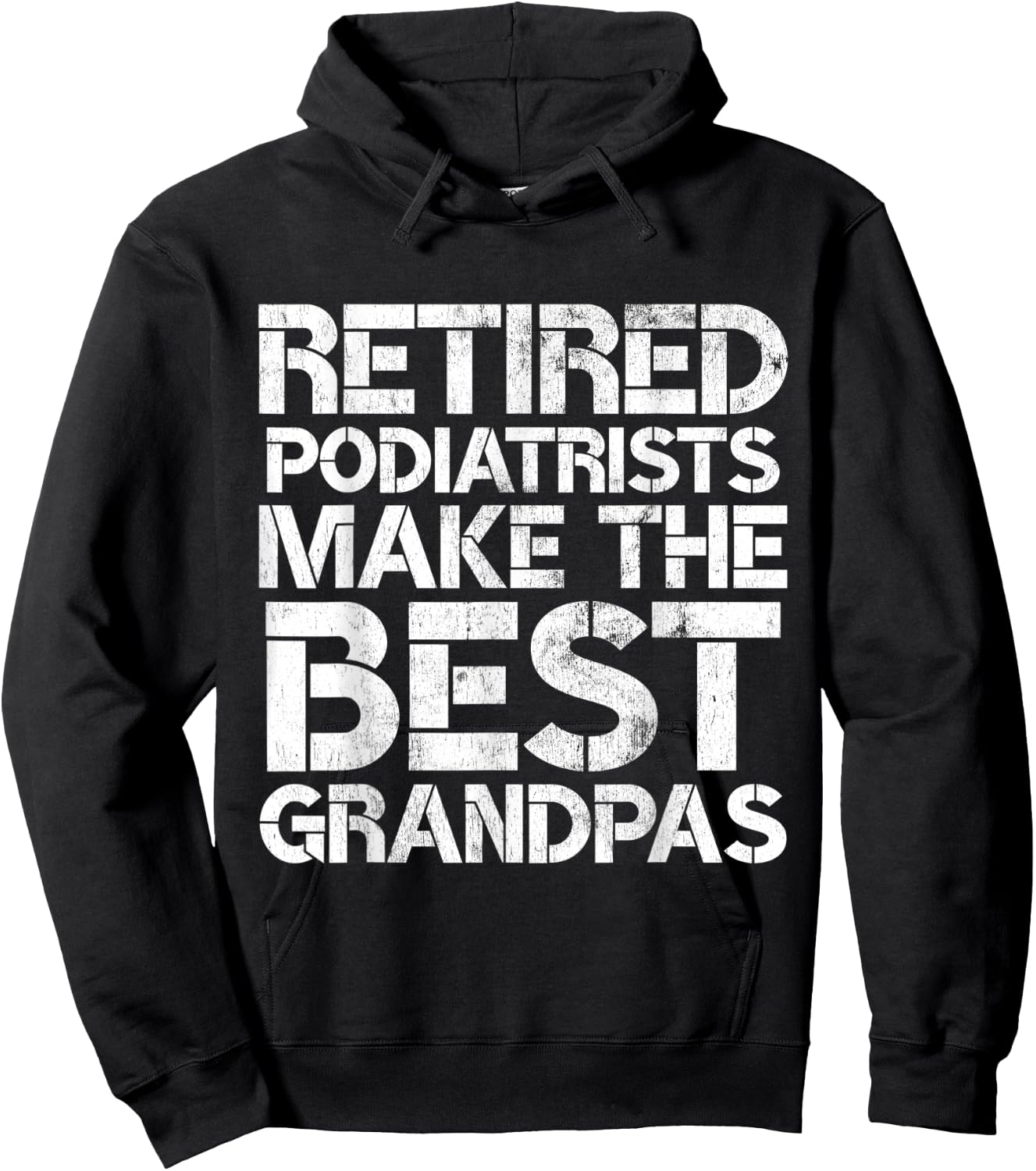 Retired Podiatrist Best Grandpa Funny Foot Podiatry Hoodie - Hoodie | Black