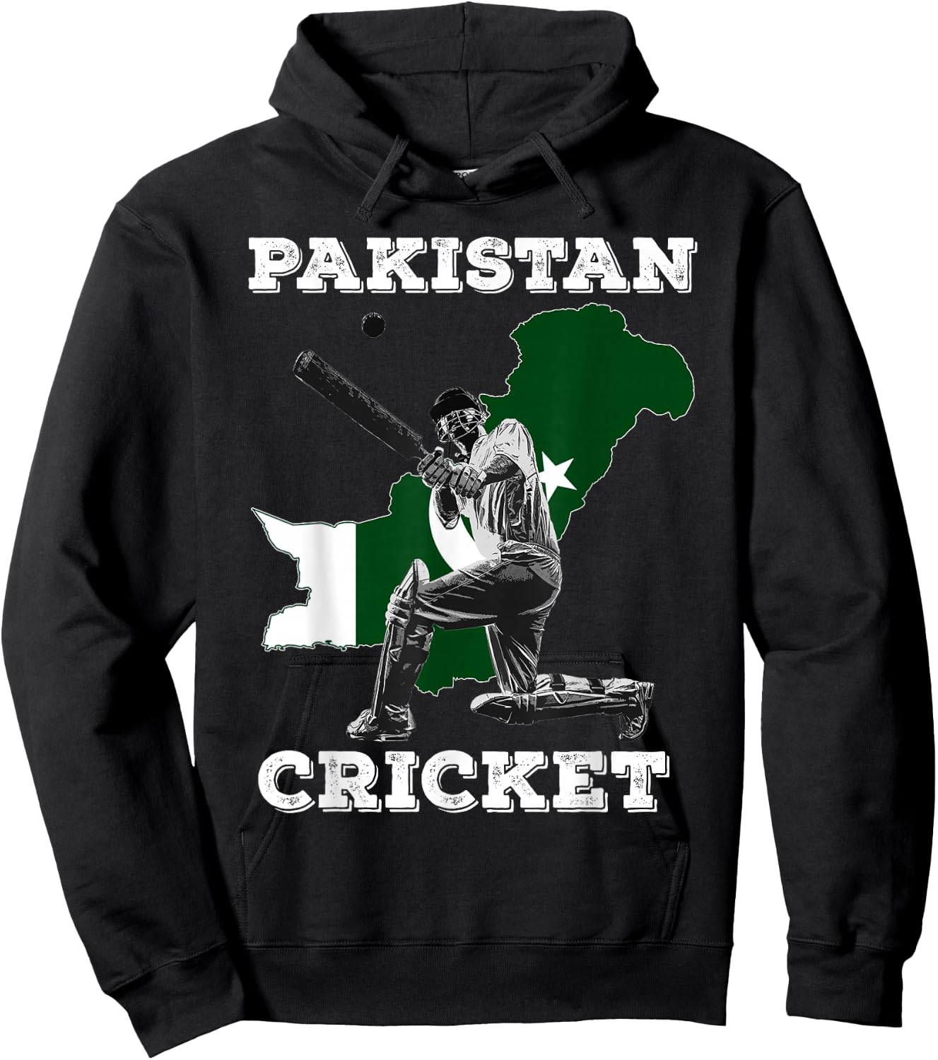 Pakistani Cricketer Men, Women and Youth Pakistan Cricket Hoodie - Hoodie | Black
